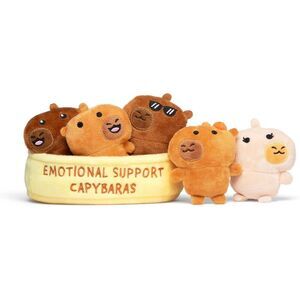 5 Emotional Support Capybaras by Relatable Cuddly Plush Toys Stuffed Animals